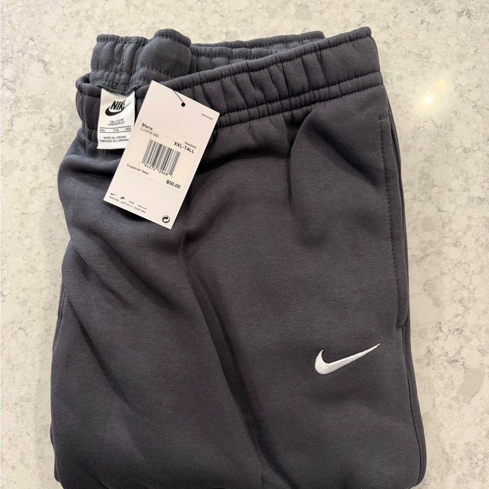 Women’s Nike Charcoal Gray Sweatpants with White Swoosh